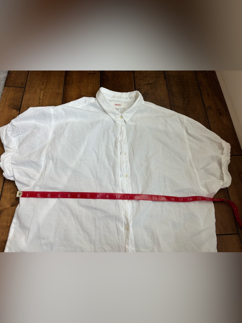 Xirena White Size Small Channing Cotton Shirt Short Sleeve - Picture 8 of 10